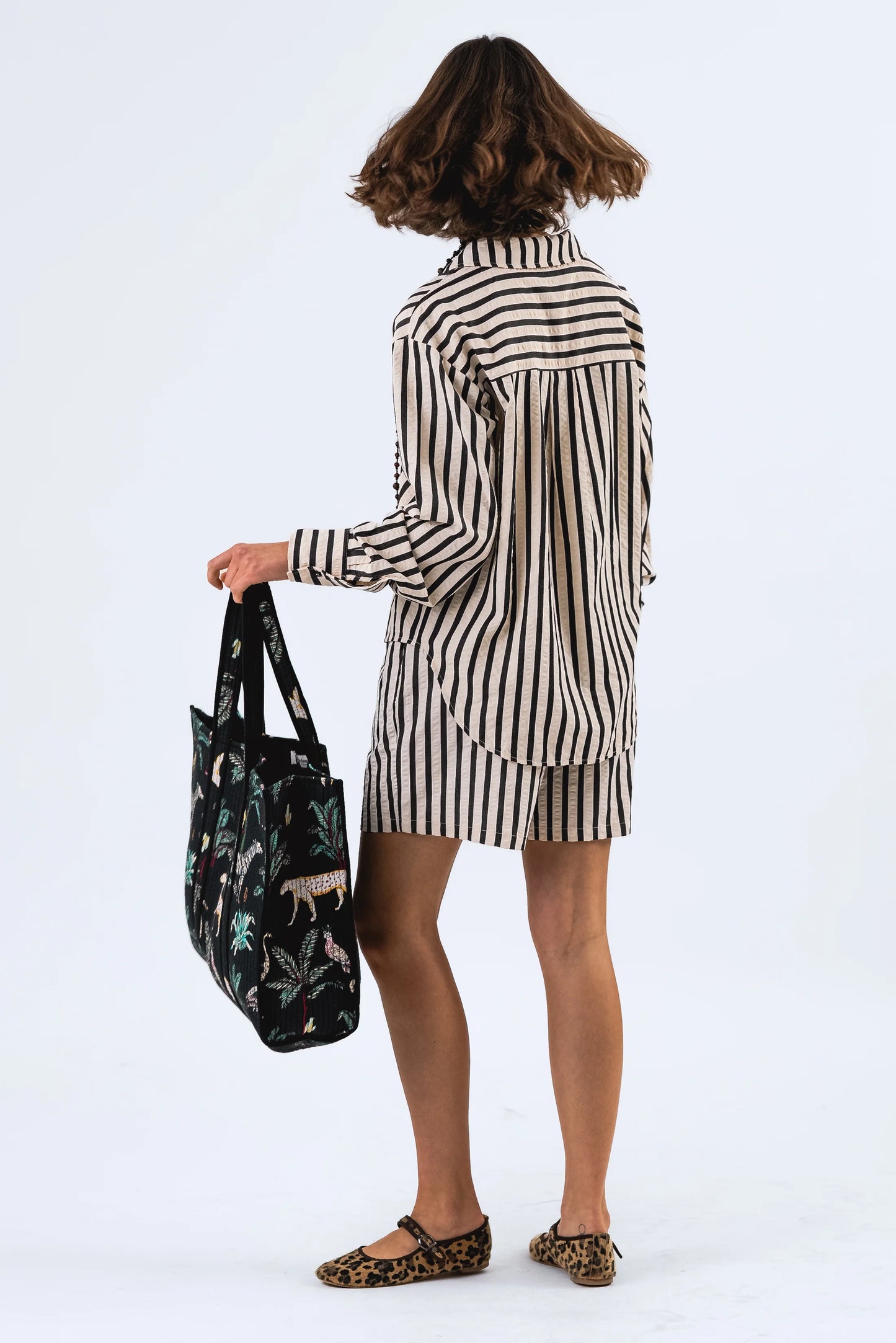 Bleeker Shirt - Black/Cream Stripe