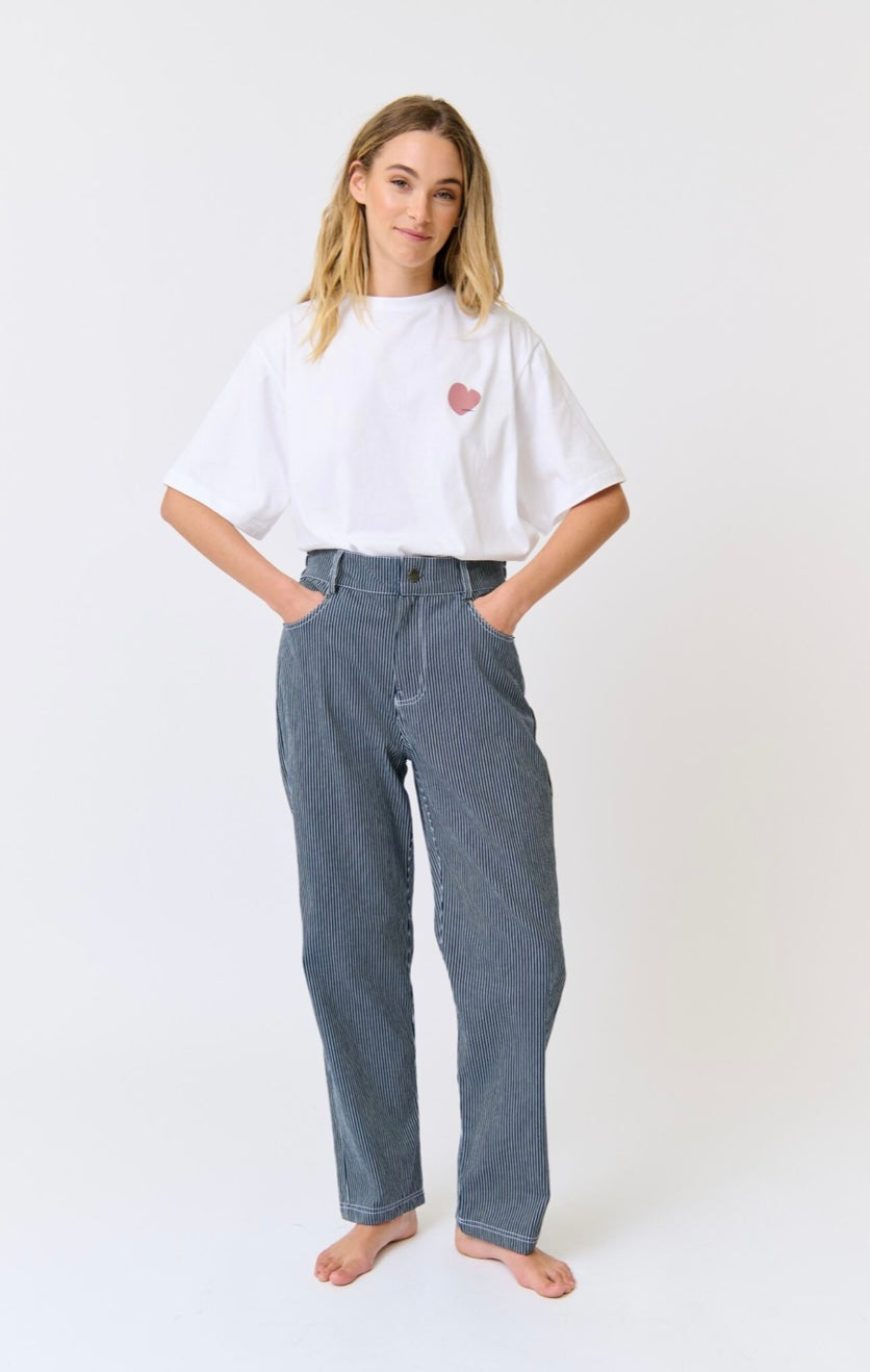 Baylor Pants - Stripe Denim