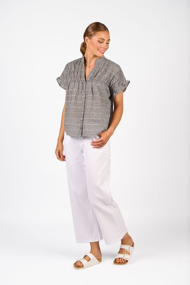 Addison Top - Black Check