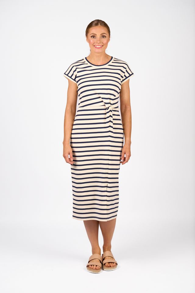 Parker Dress - Cream/Ink