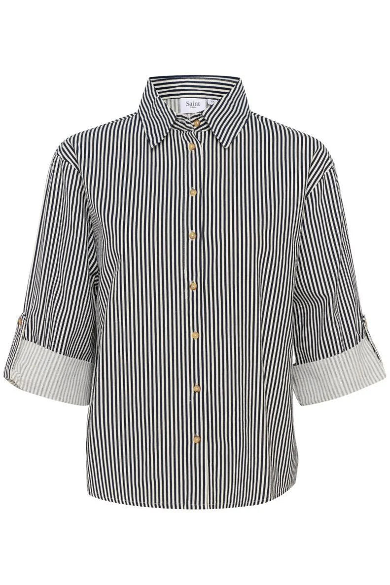 Zalinda Stripe Shirt - Ice Night Sky Stripe