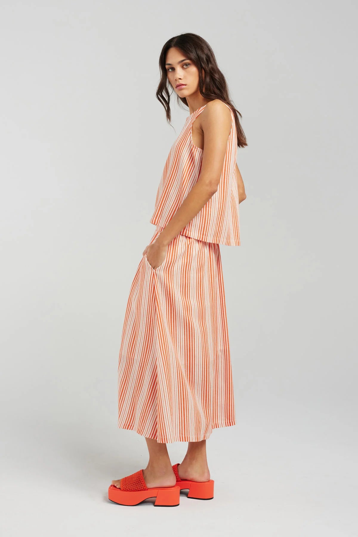 Sutton Top - Flame Stripe
