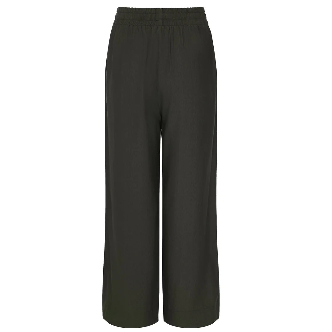 Indiana Wide Leg Pants - Chocolate/Black Stripe