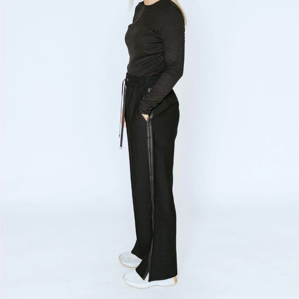 Indiana Pants - Black/Satin Tape