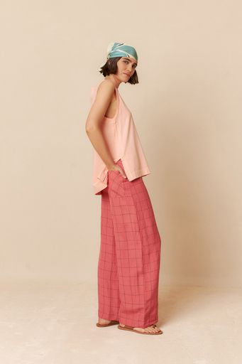 Windowpane Check Pants - Sandra