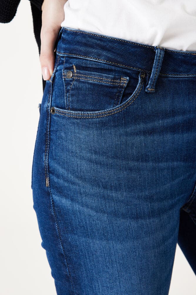 Celia Straight Leg Jeans - Dark Used (32 Leg Length)