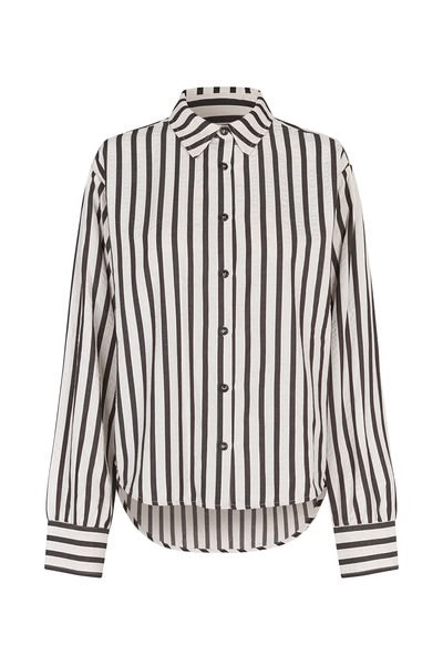 Bleeker Shirt - Black/Cream Stripe