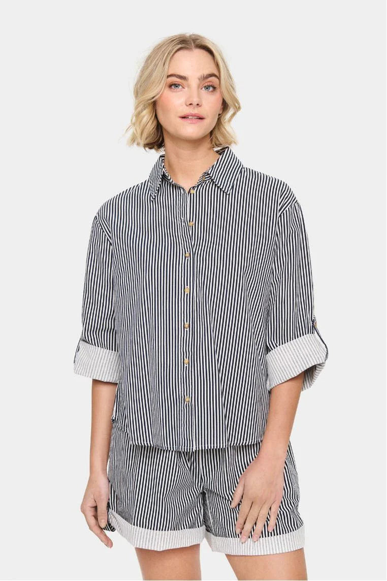 Zalinda Stripe Shirt - Ice Night Sky Stripe