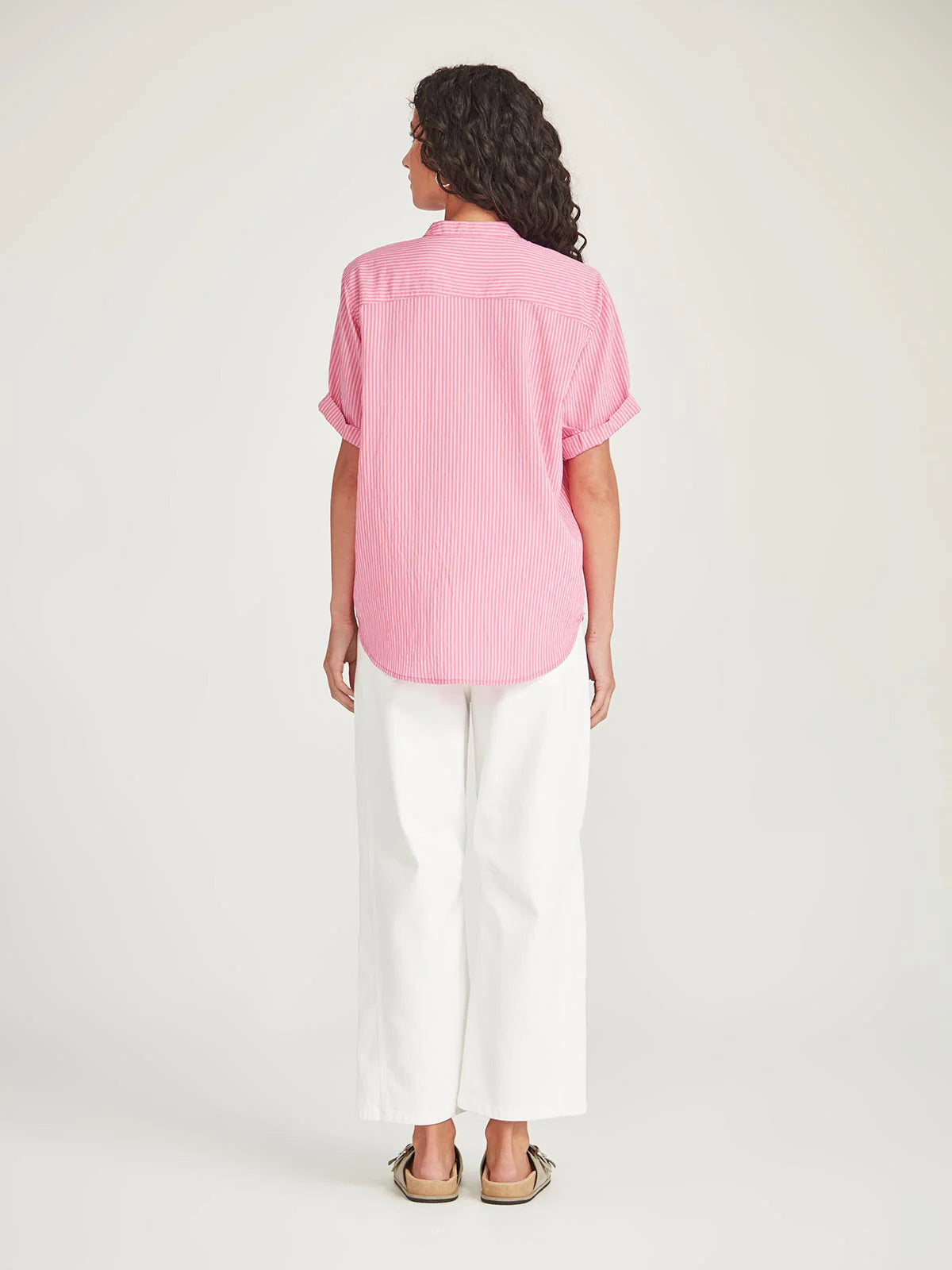 Flynn Stripe Shirt - Pink/Red Stripe