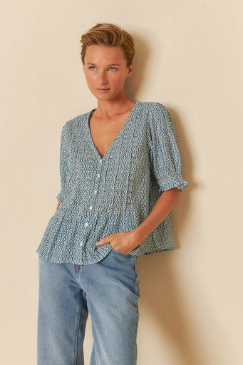 Indigo Blouse - Indigo Print