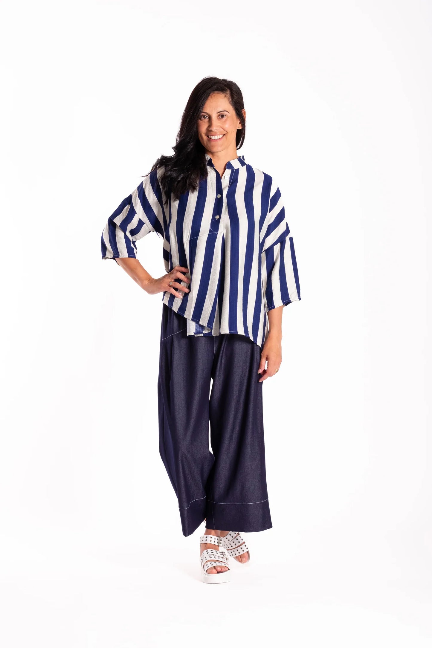 Phoenix Short - Blue/White Stripe