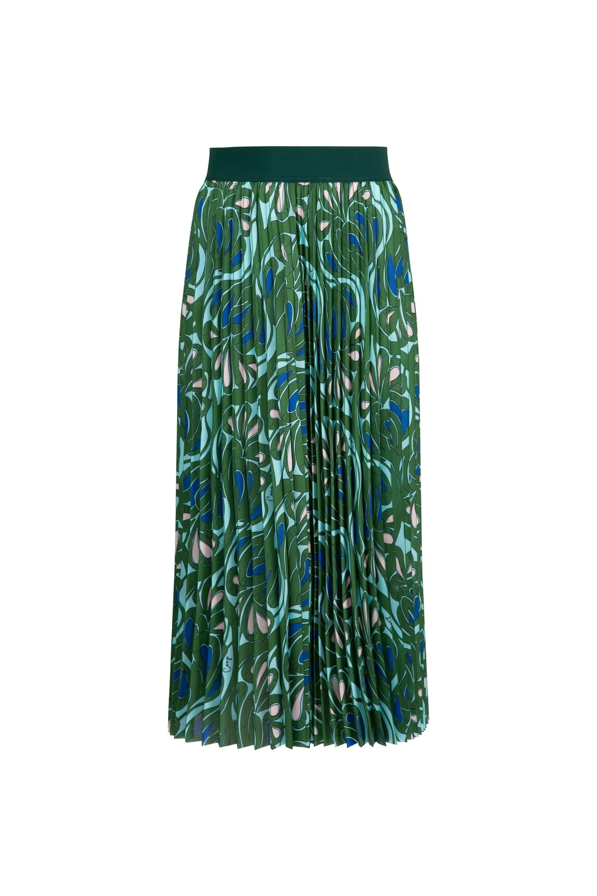 Skipped A Pleat - Green & Blue