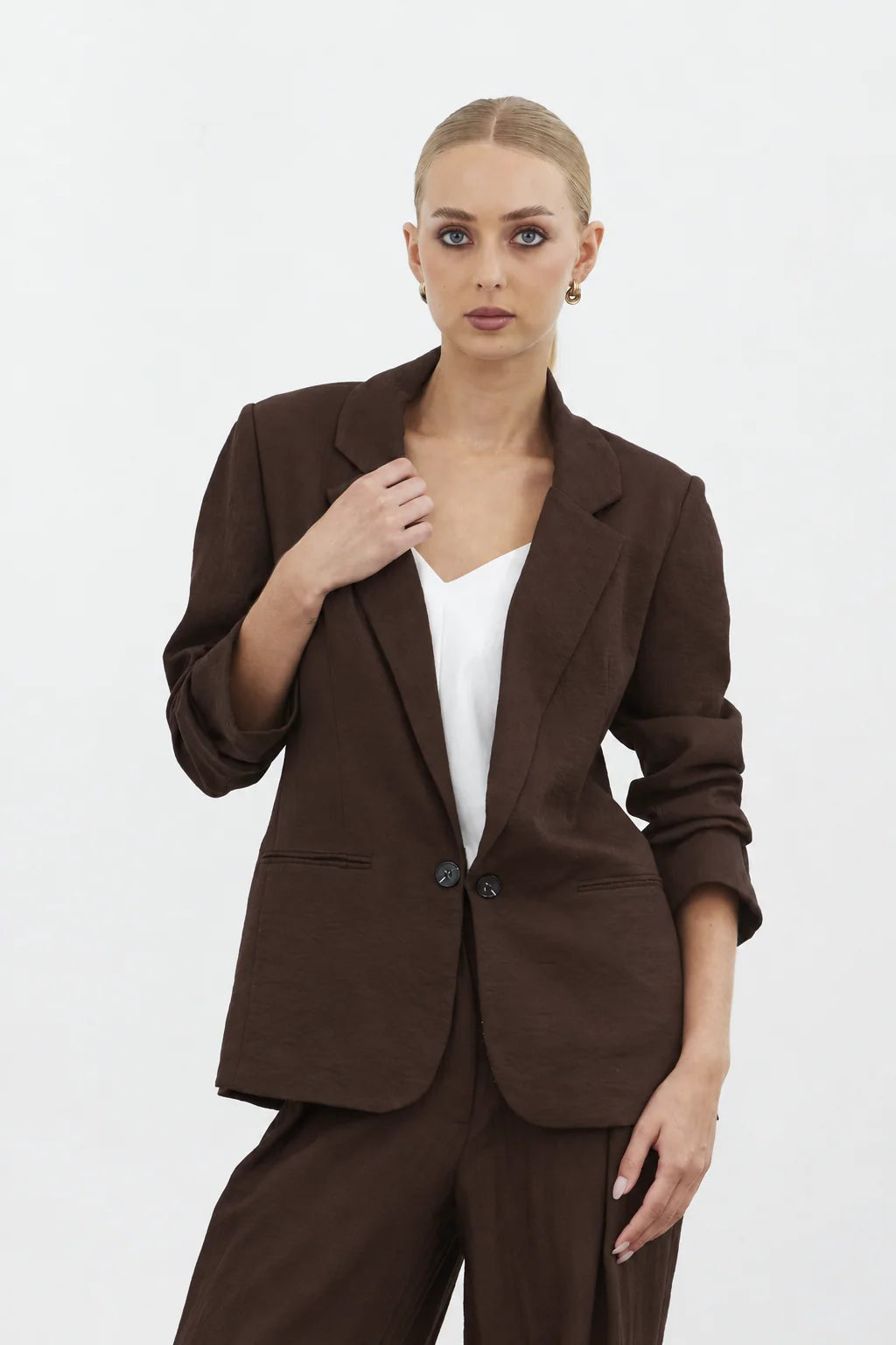 Bodhi Boyfriend Blazer - Coffee Bean