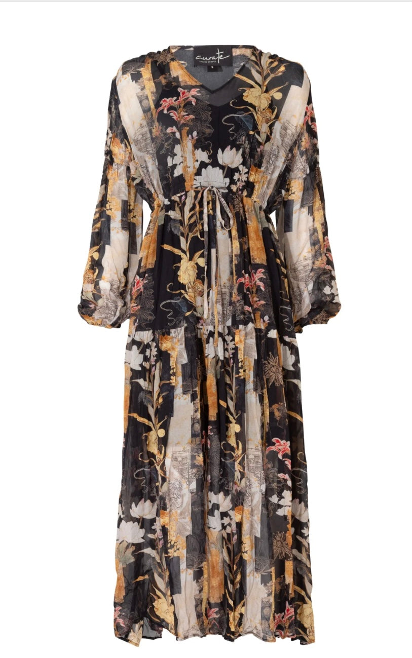 Artful Elegance Dress - Black/Gold