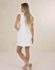 Ivy Denim Shift Dress - Ivory