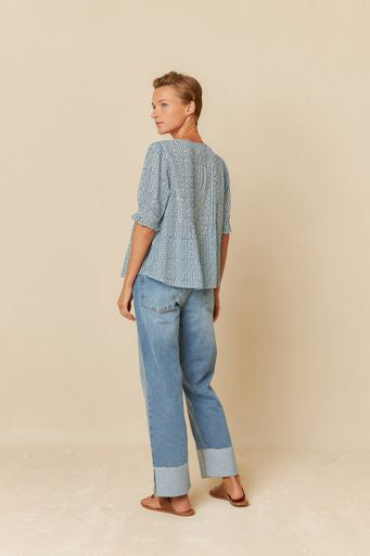Indigo Blouse - Indigo Print