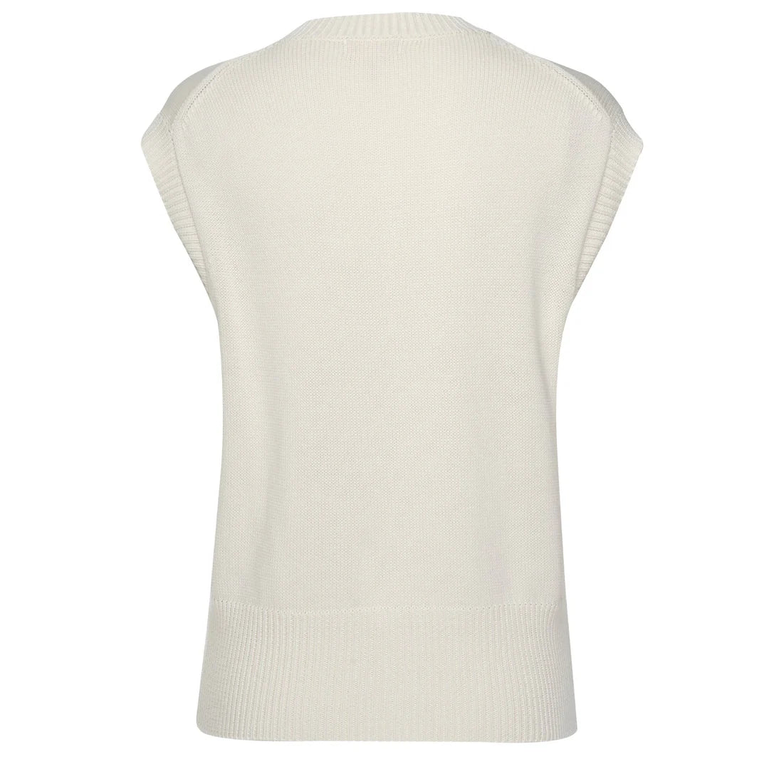 Chloe Women’s Knit Vest - Pearl