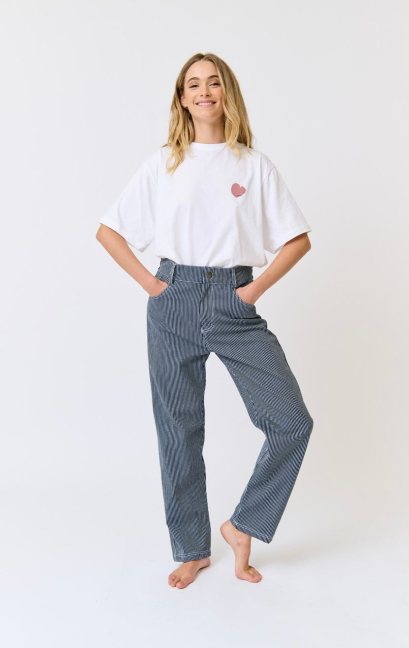 Baylor Pants - Stripe Denim