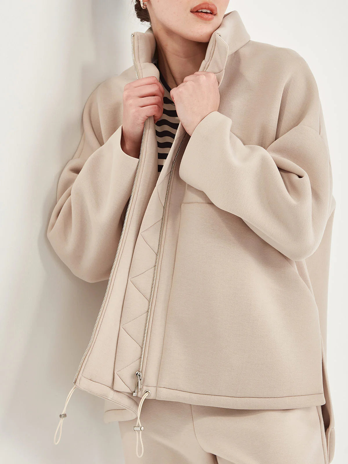 Tokyo Hooded Coat - Chalk