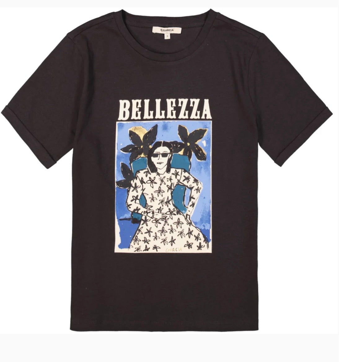 Bellezza Print Tee - Black