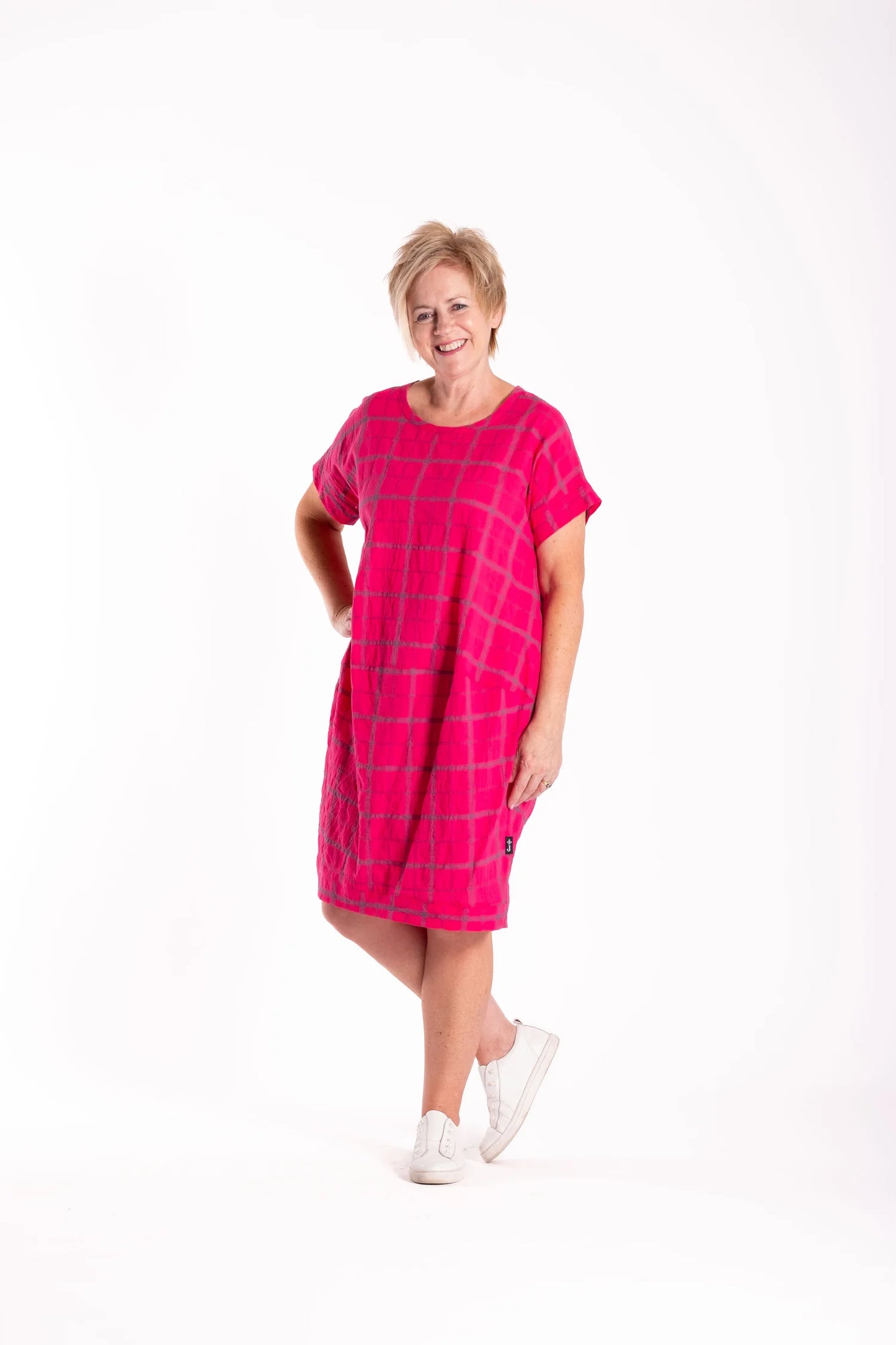 Skylar Dress - Pink Check