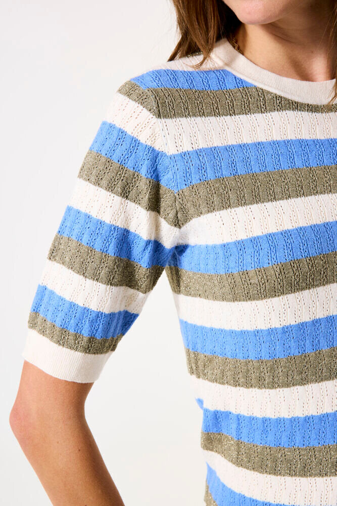 Whitecap Sweater - Cream/Blue/Gold