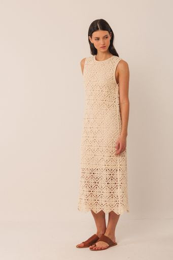 Crochet Midi Dress - Crudo