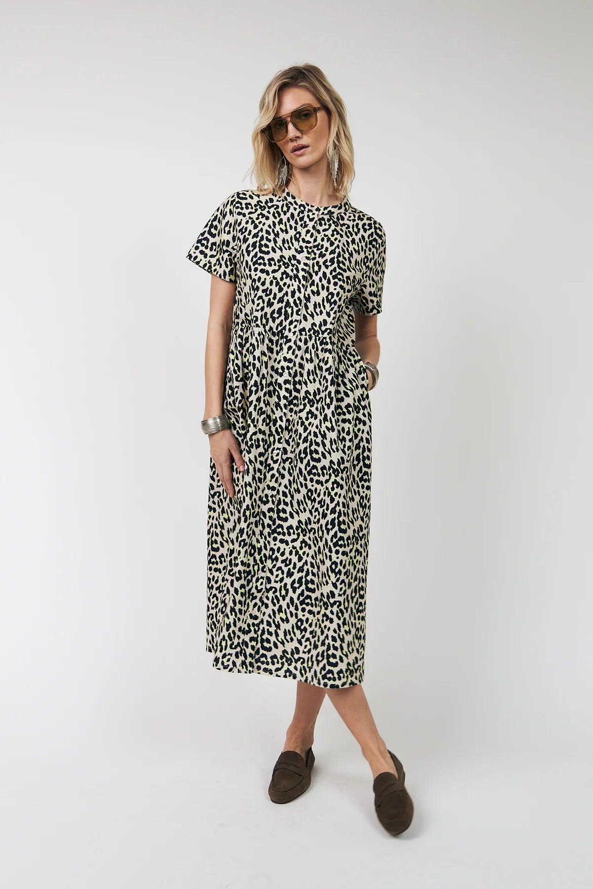 Aliya Maxi Dress - Leopard/Yellow