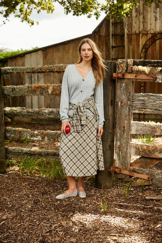 Fluid Skirt - Soft Plaid