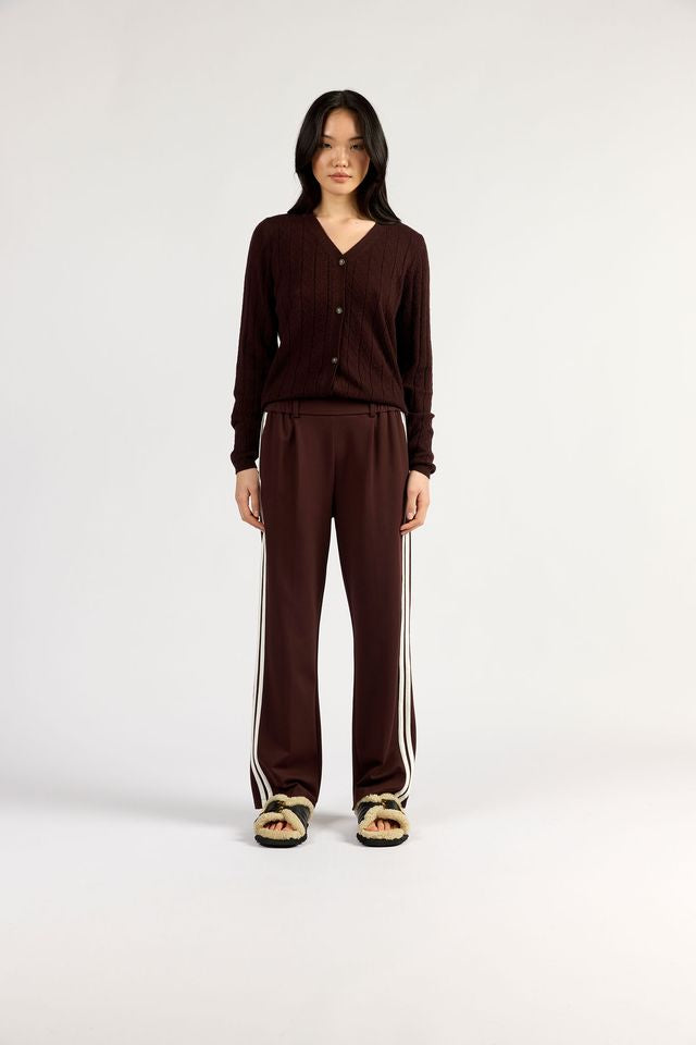 Bobbie Pants - Dark Chocolate Double Stripe