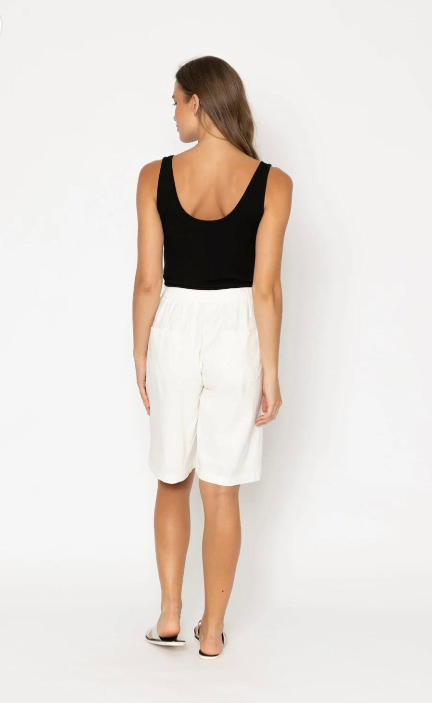 Ford Ramie Linen Shorts - Winter White