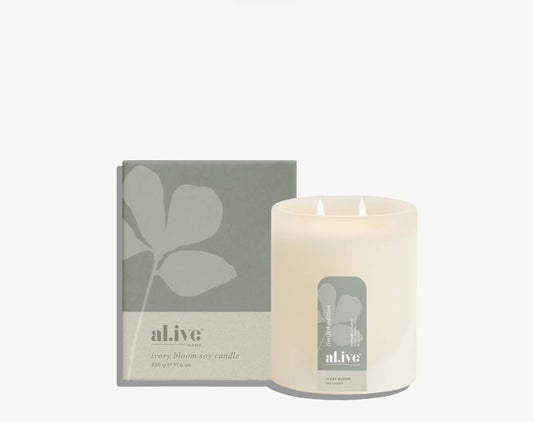 al.ive Soy Candle - Ivory Bloom