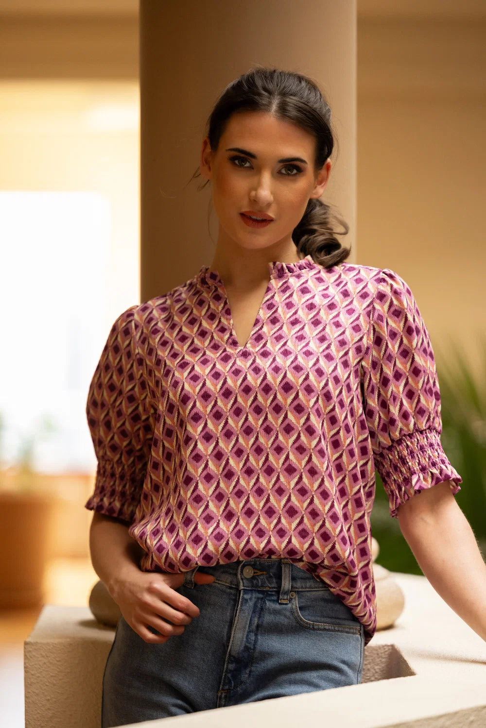 Movement Blouse - Magnolia Punch