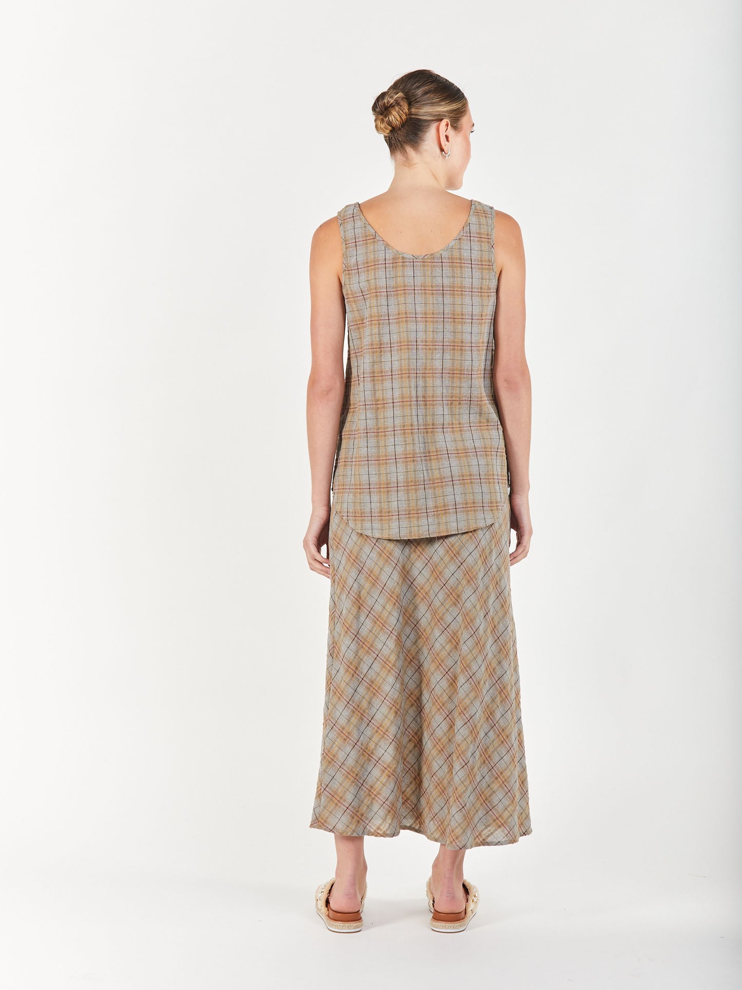 Believer Bias Skirt - Taupe Check