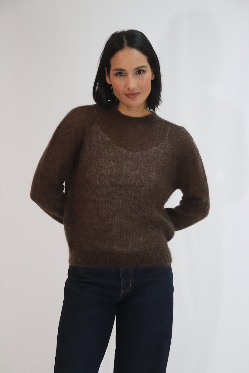 Shirley Crew Sweater - Chocolate