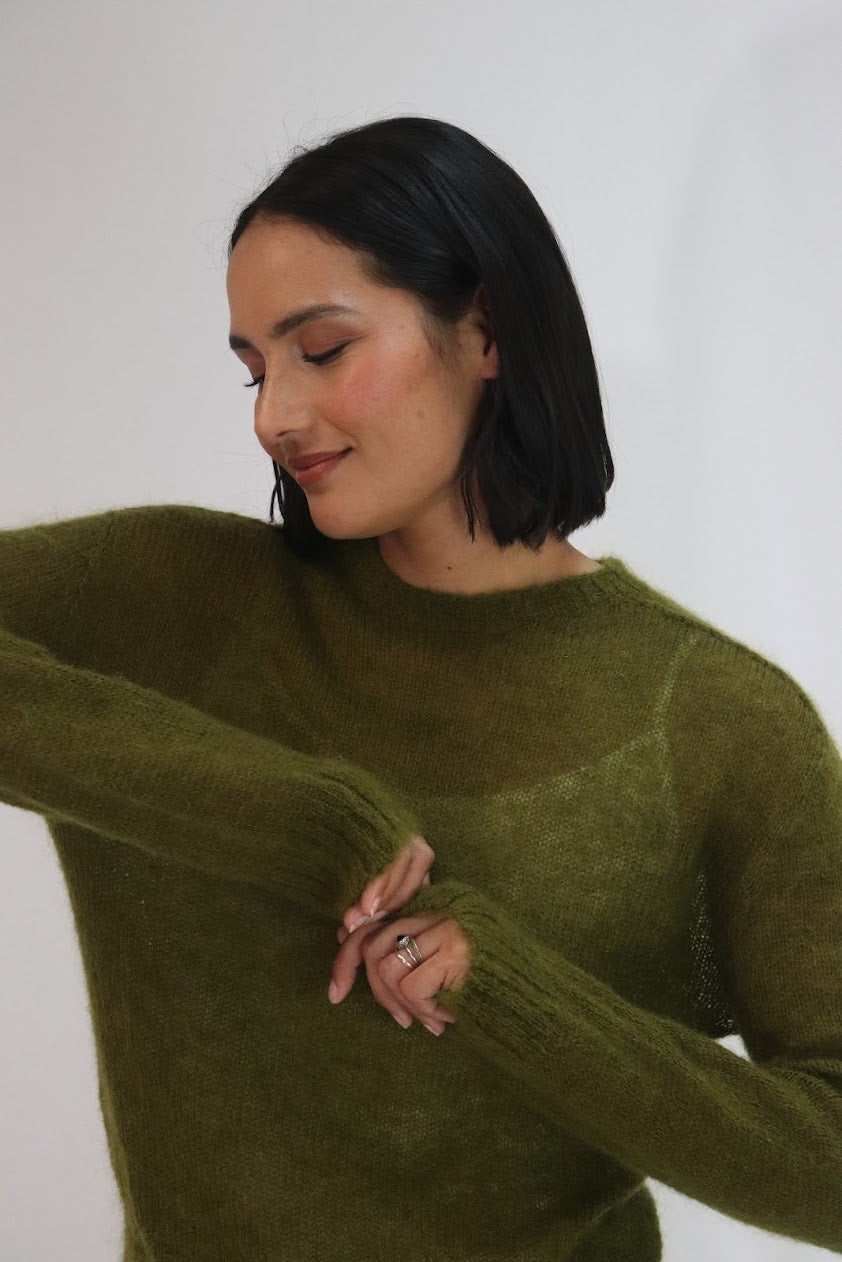 Shirley Crew Sweater - Khaki
