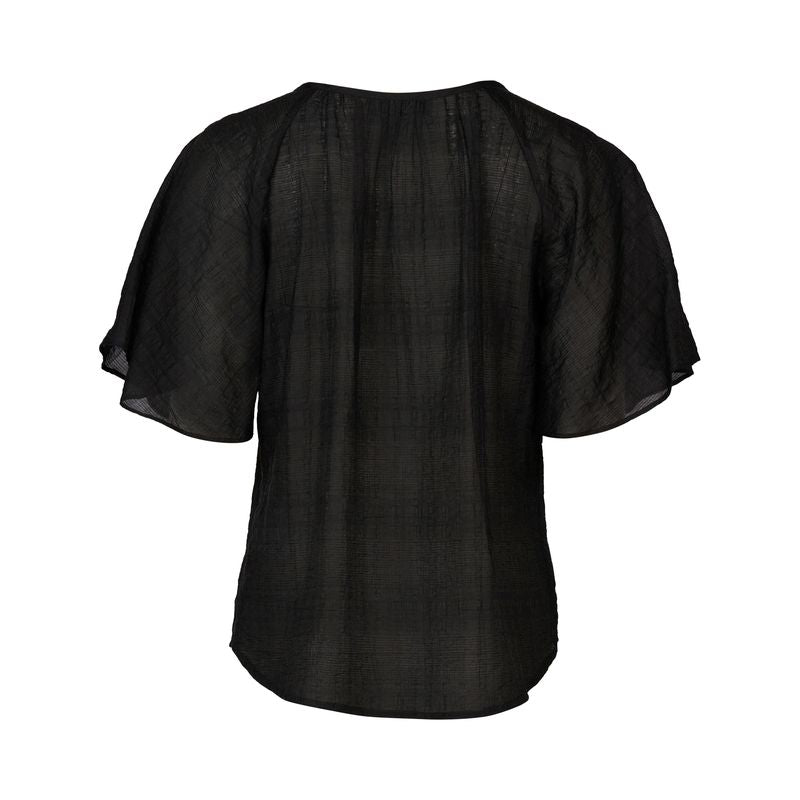 Hazel Top - Black Texture