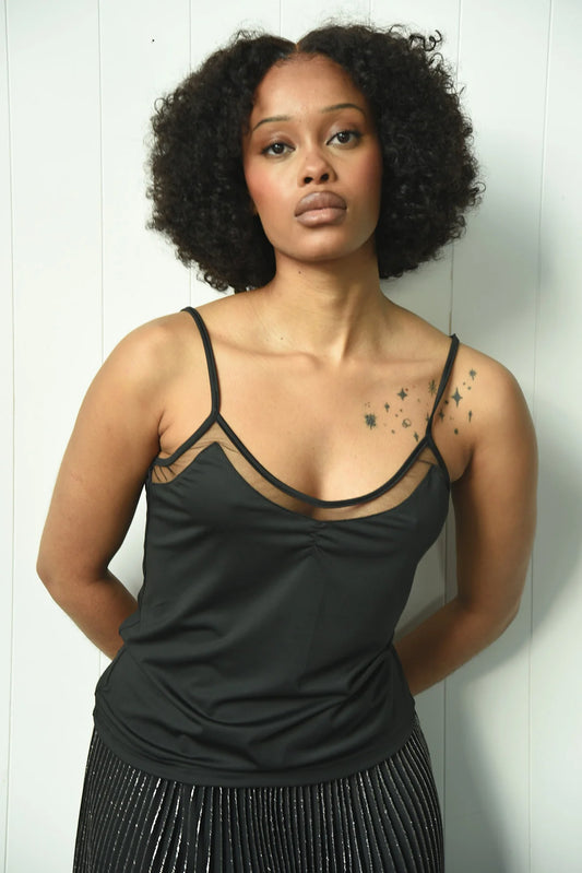 Heart & Camisole - Black