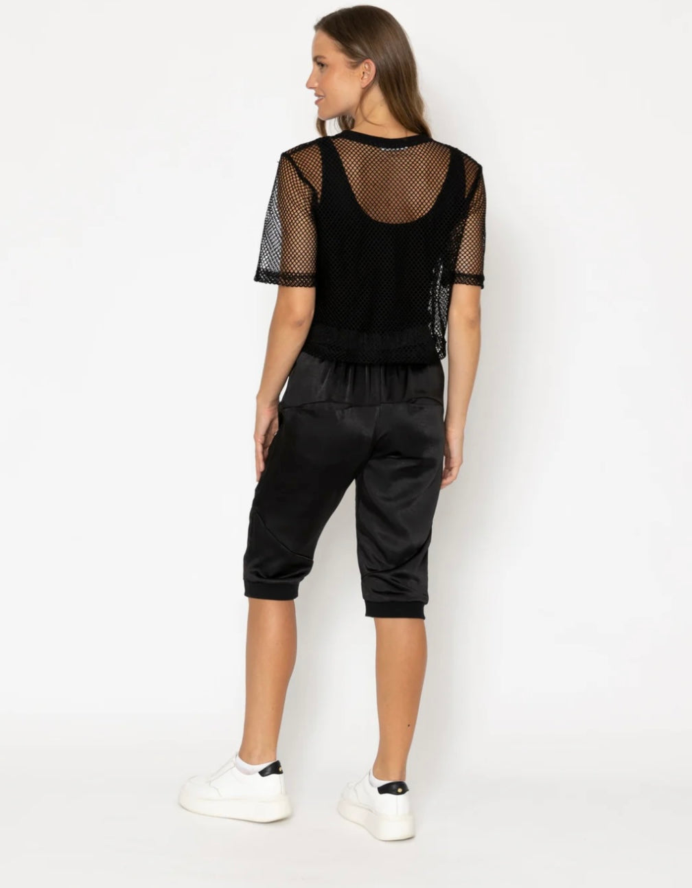 Arrow Mesh Top - Black