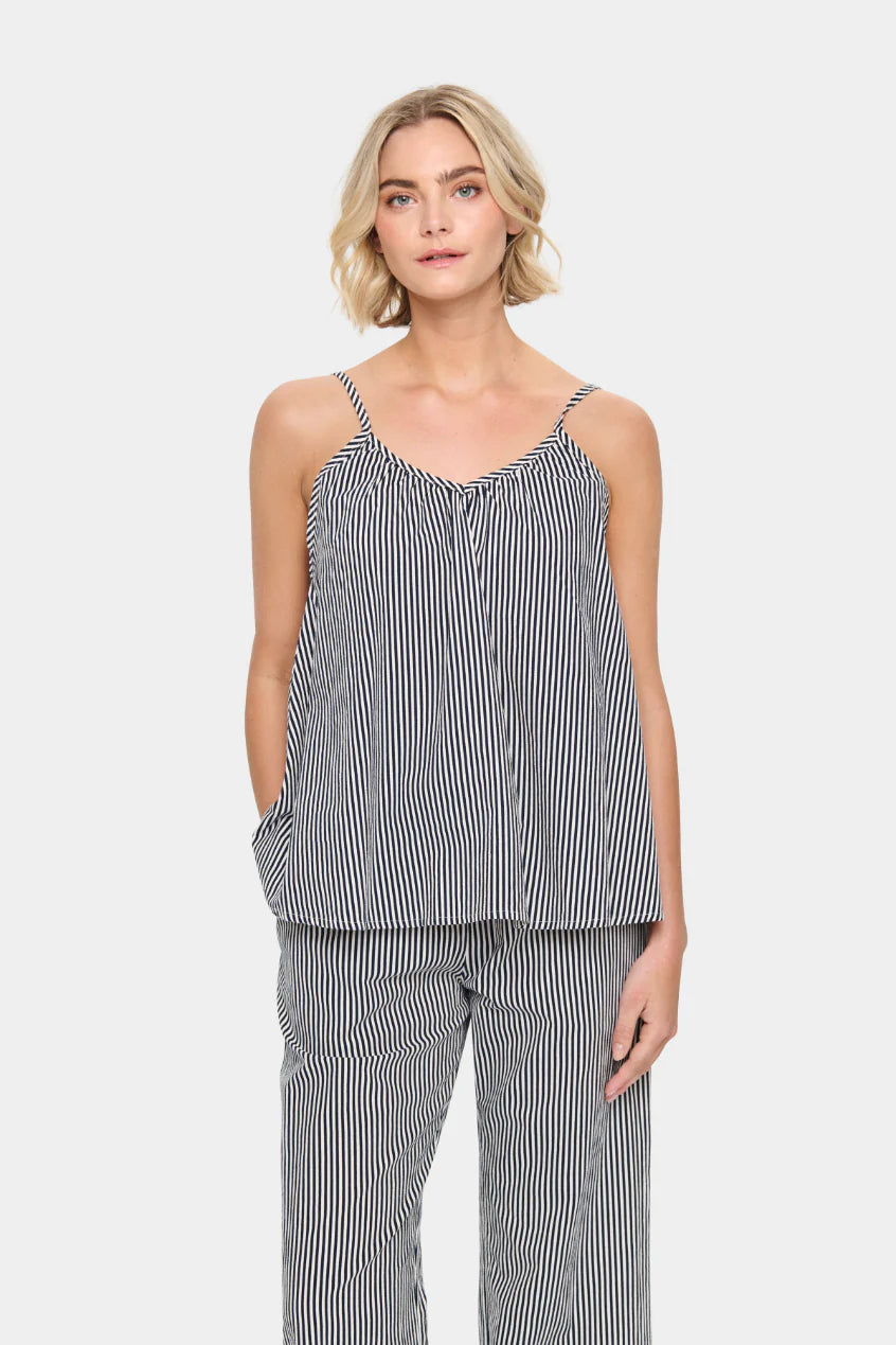 Zalinda Stripe Strap Top - Ice Night Sky Stripe