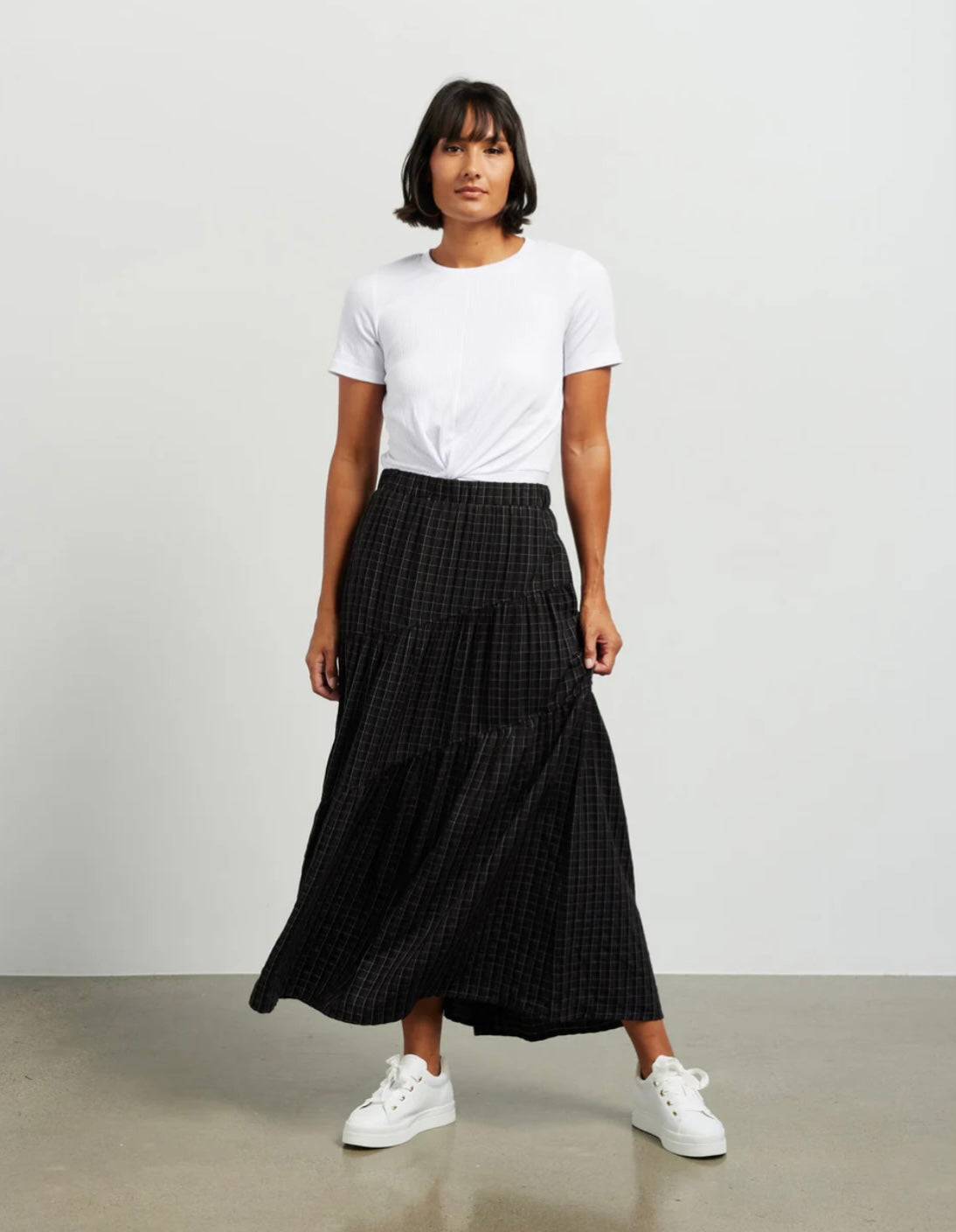 Harper Skirt - Black Plaid