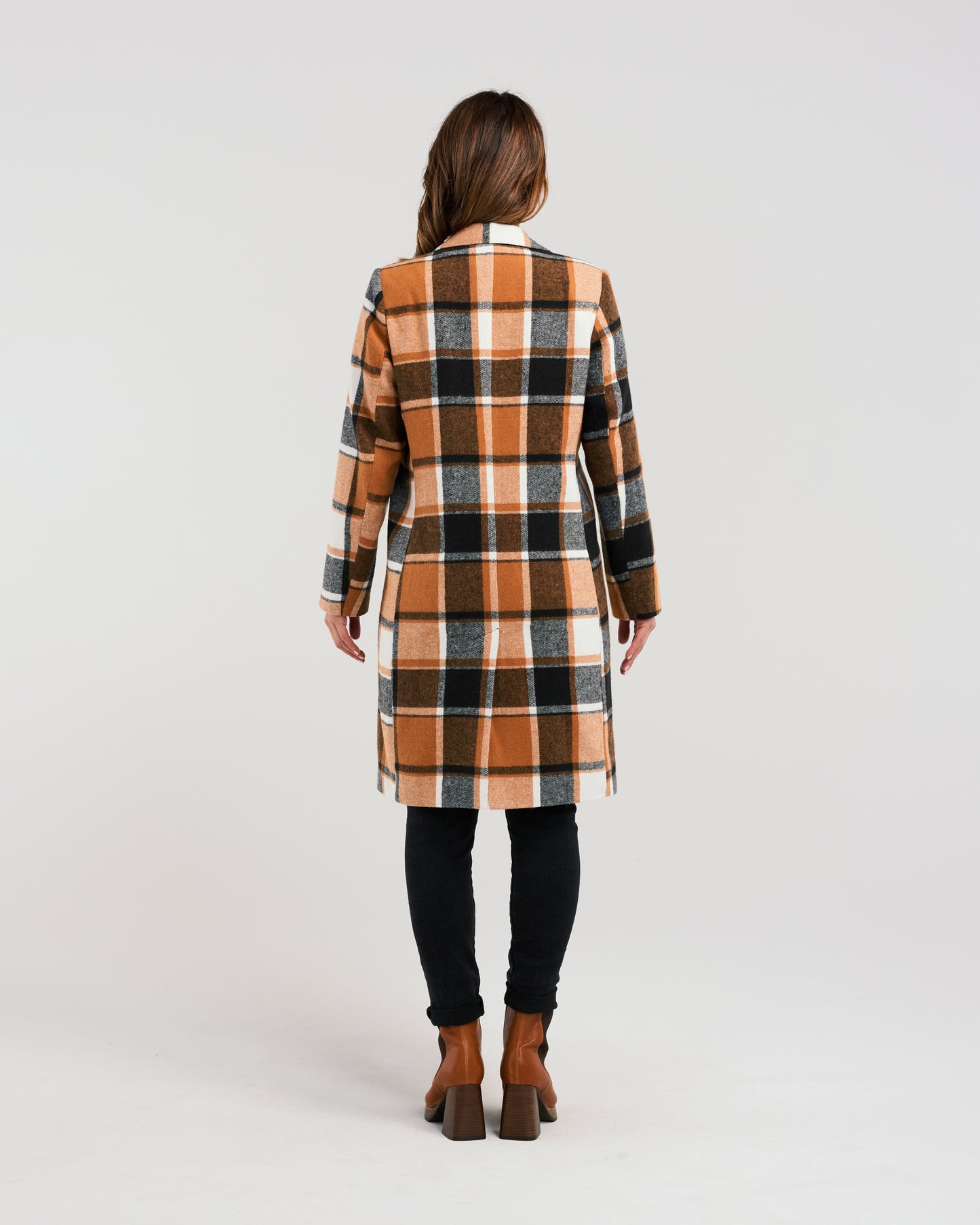 Felix Coat - Orange Plaid