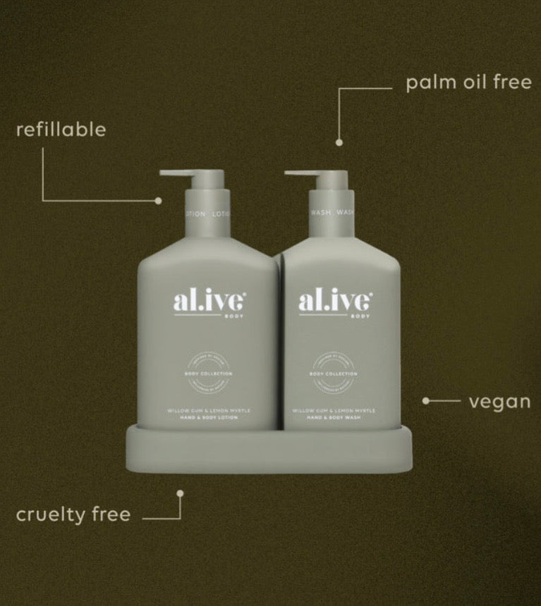 al.ive -  Wash & Lotion Duo - Willow Gum & Lemon