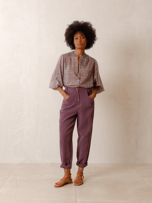 Washed Pants - Plum