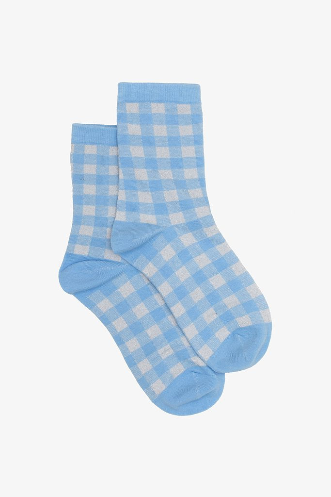 Blue & Silver Gingham