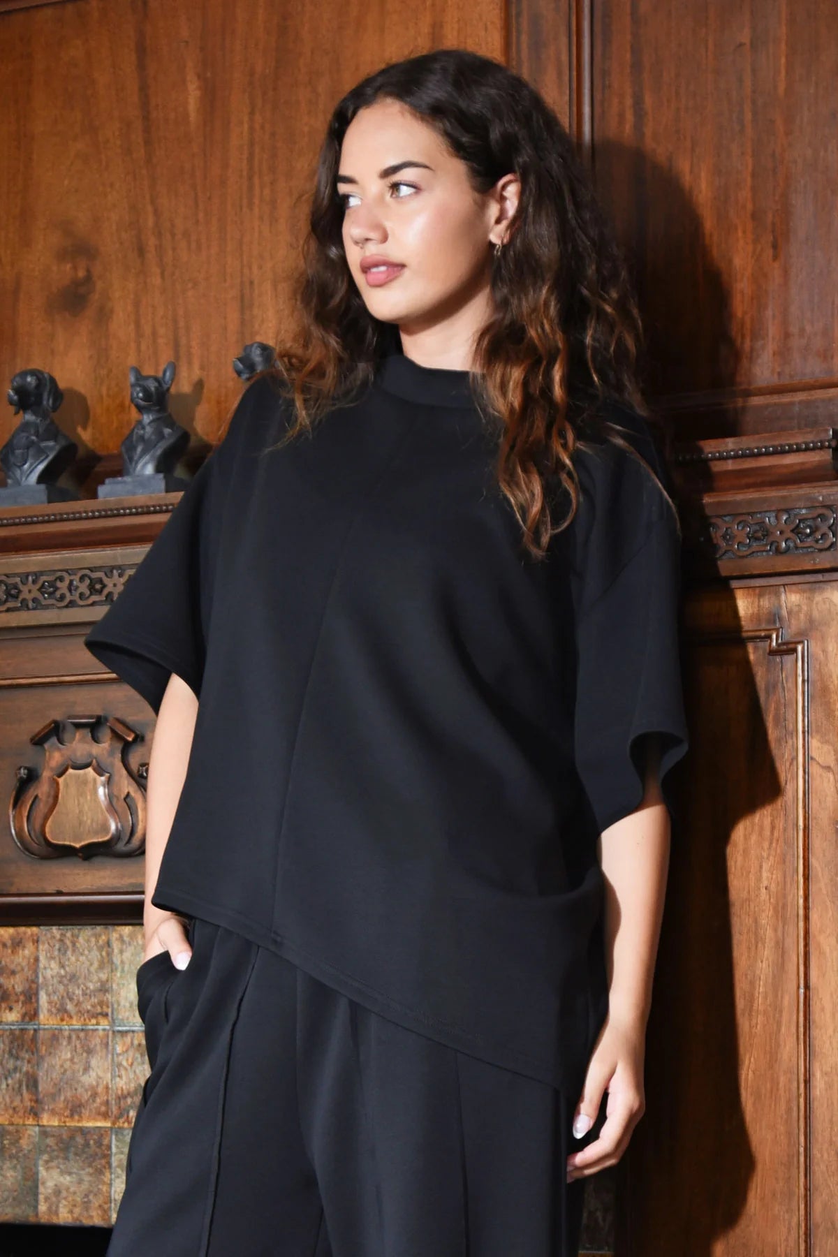 Lounge Effect Top - Black