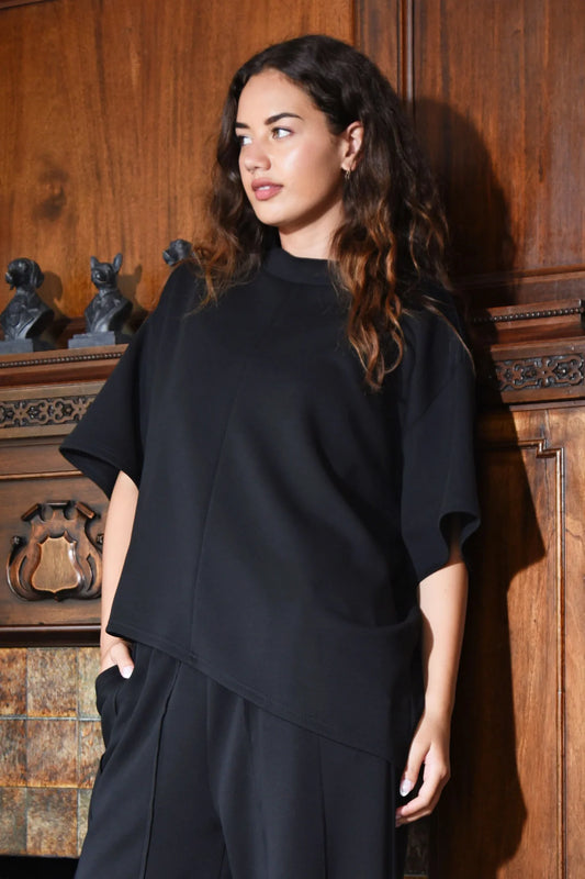 Lounge Effect Top - Black
