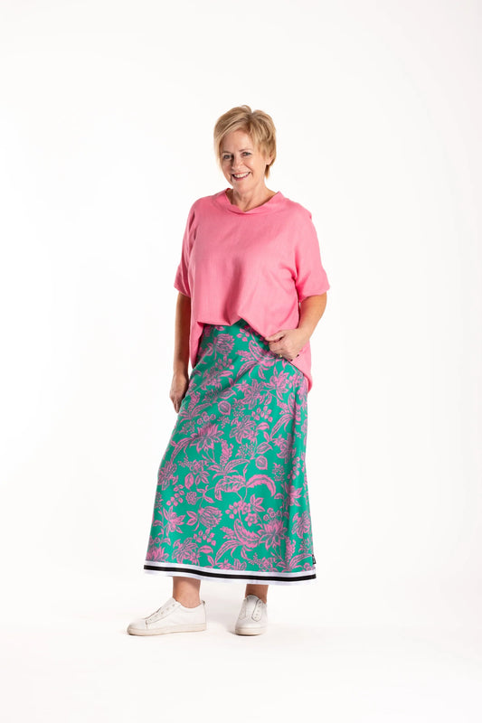 Bias Skirt - Pink Jungle