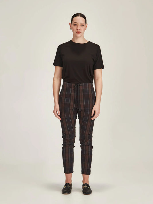Plaid Emily Jogger - Chocolate Plaid
