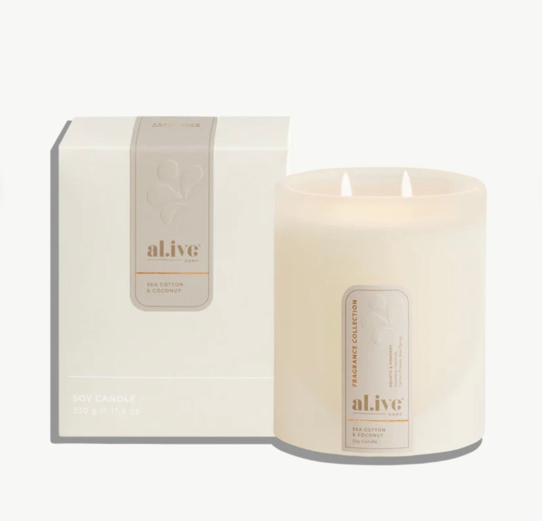 al.ive Soy Candle - Sea Cotton & Coconut